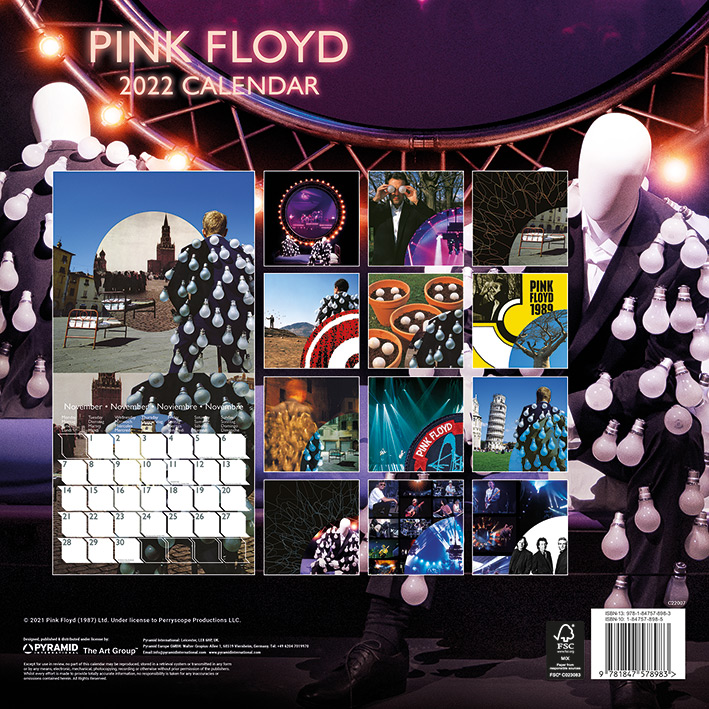 Pink Floyd 2022 Calendar