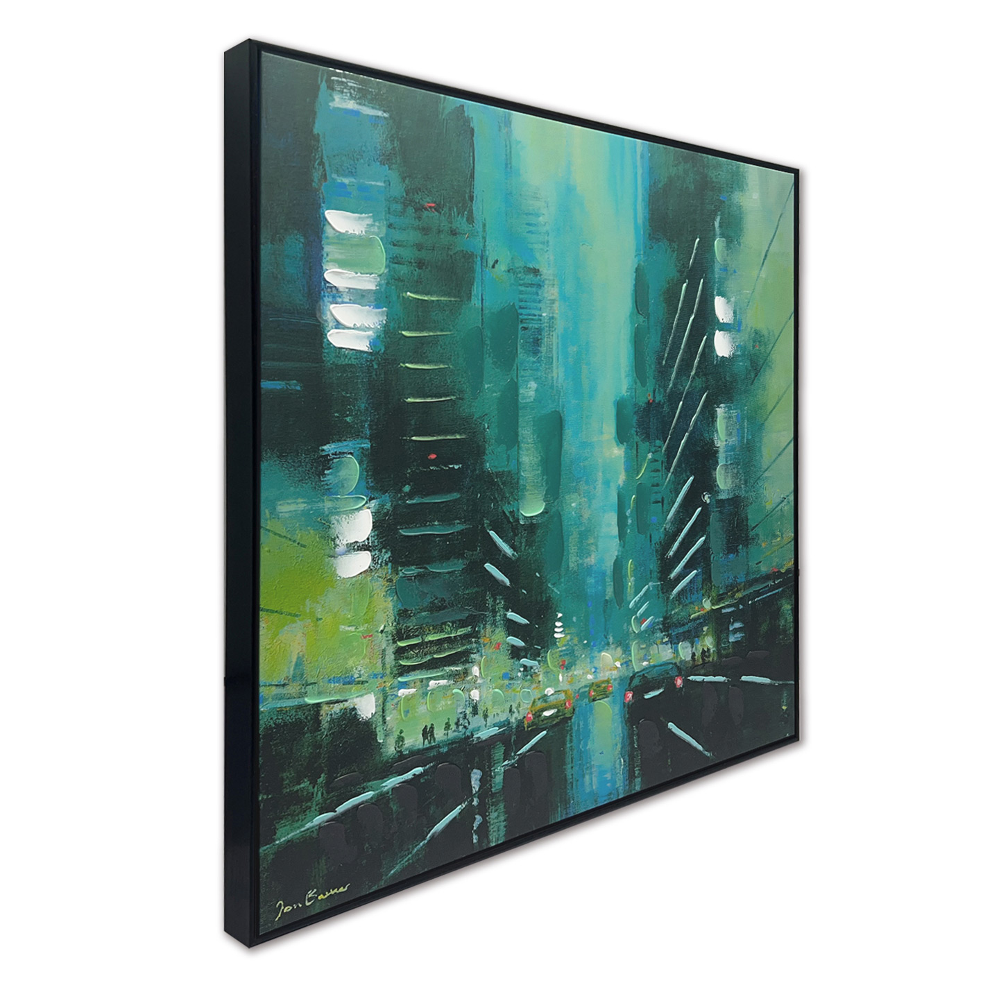 Jon Barker (Downtown Manhattan) Premium Framed Canvas Print