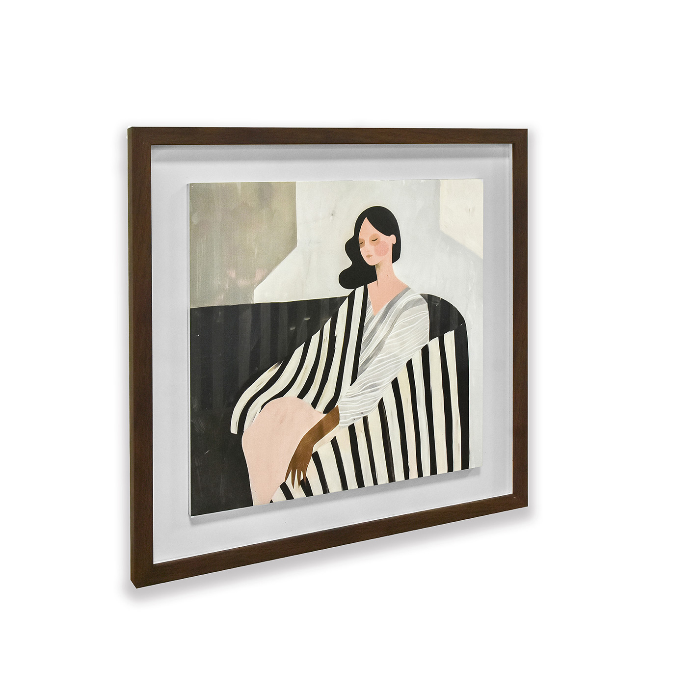 Mowzu (Woman In Recline) Premium Framed Wood Plaque