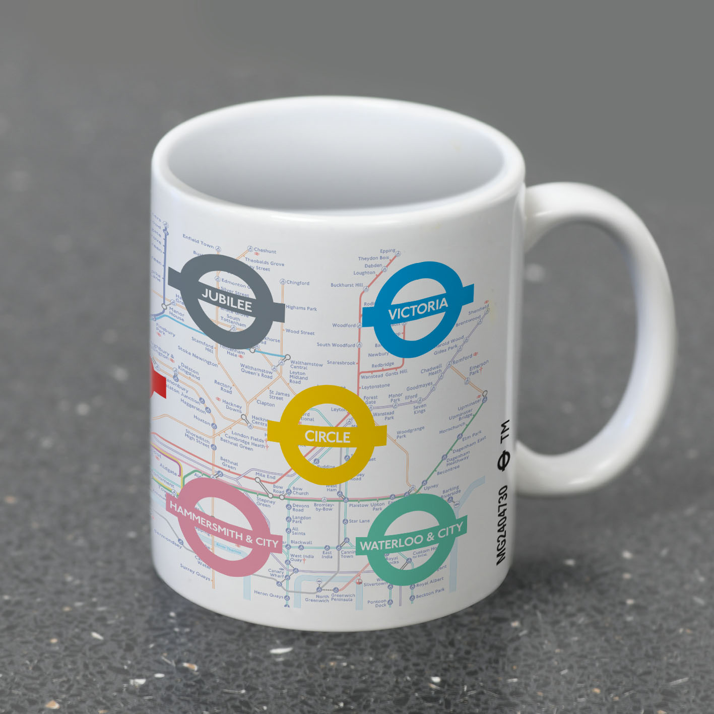 Transport for London (Line Icons Map) Ceramic Mug