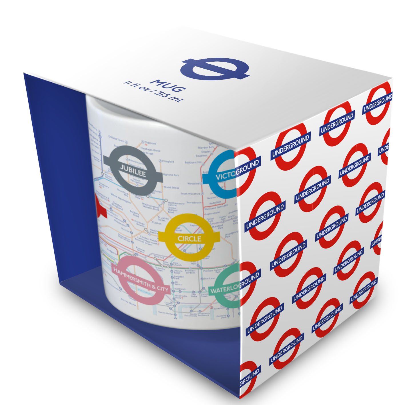 Transport for London (Line Icons Map) Ceramic Mug