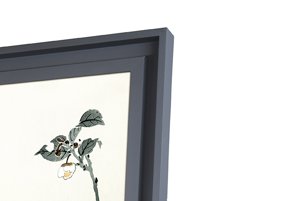 Ohara Koson (Bunting on Camellia Branch) Pre-Framed Art Print