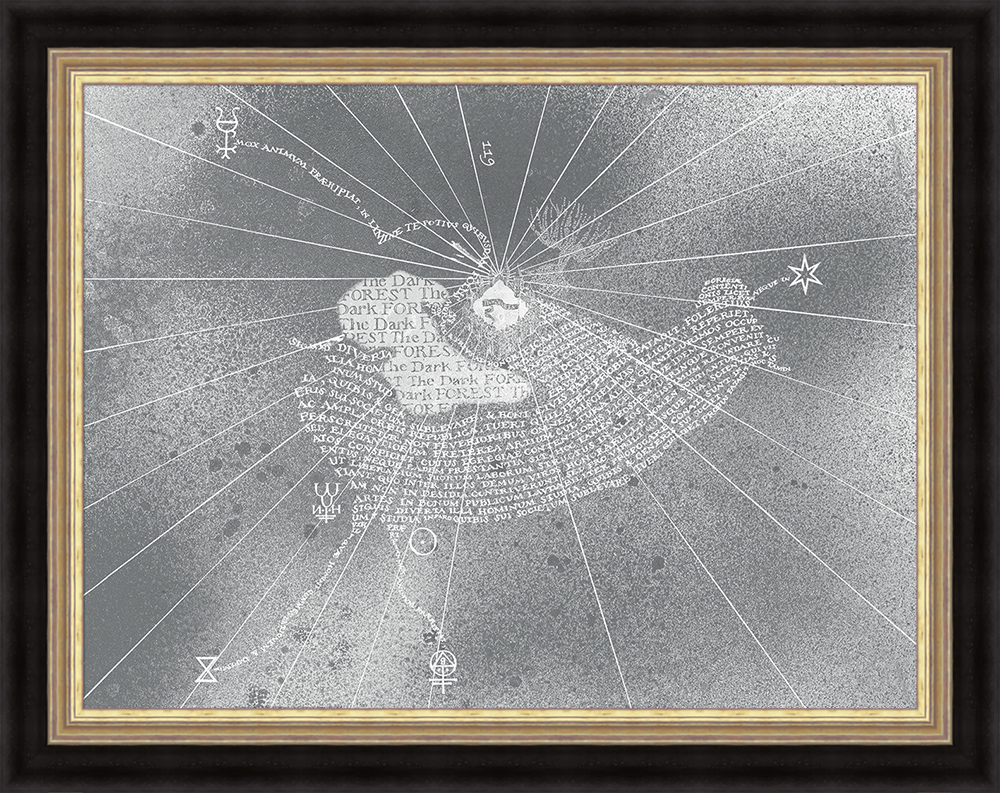Harry Potter (Marauders Map - Inky) Pre-Framed Art Print