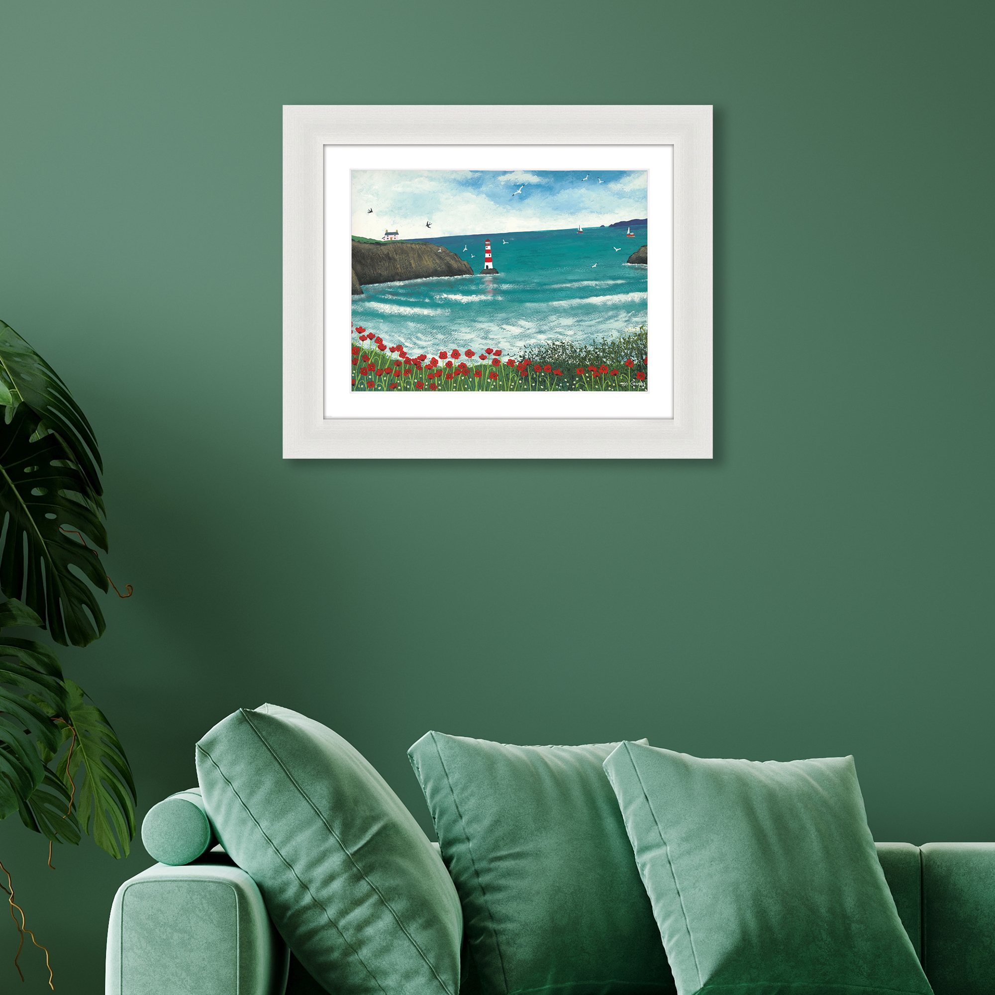 Jo Grundy (The Lighthouse At Poppy Bay) Pre-Framed Art Print