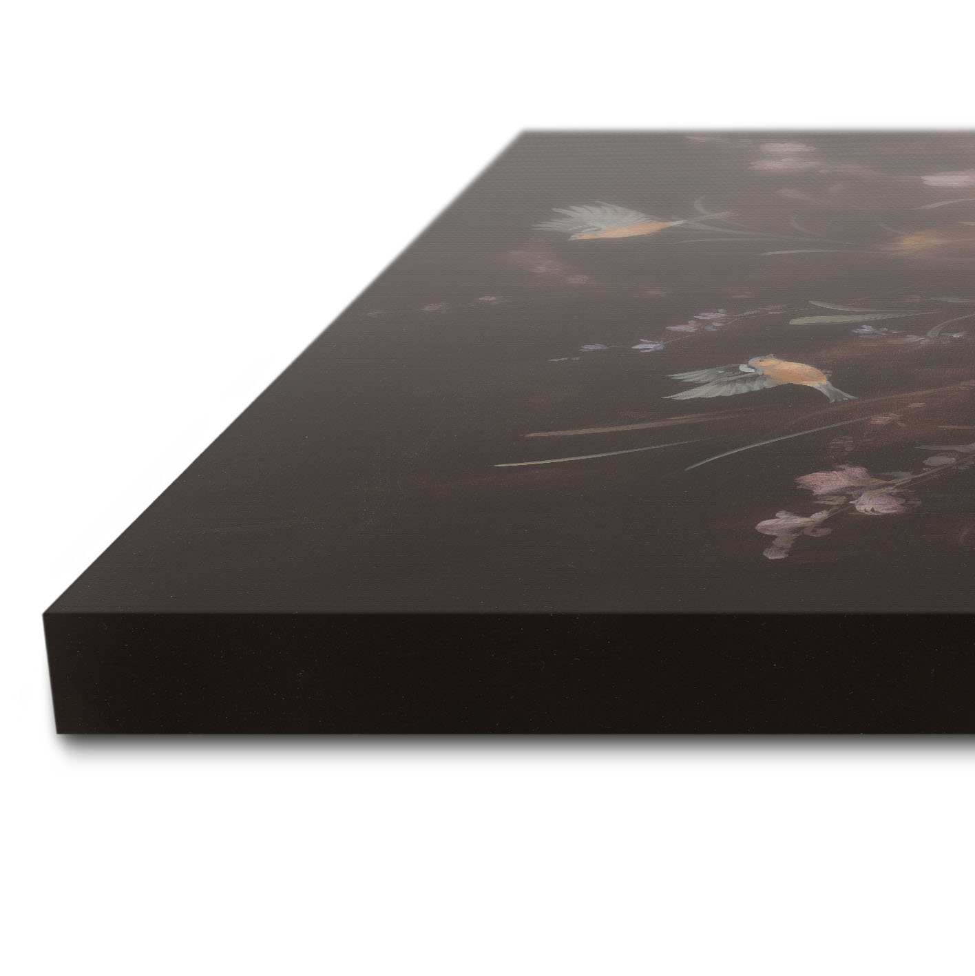 Fletcher Prentice (Hollyhock Chaffinches) Canvas Print